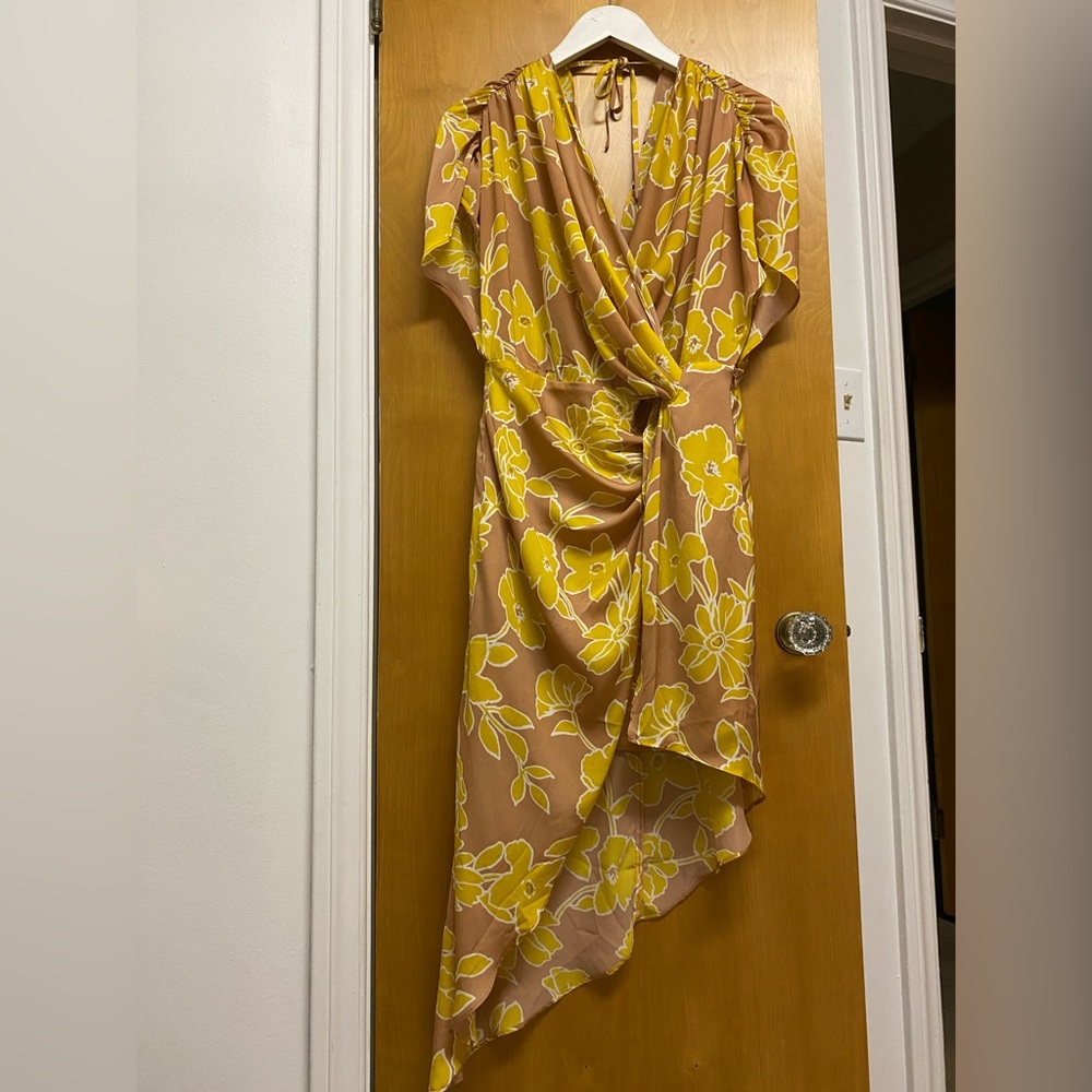 Floral Faux-Wrap Dress